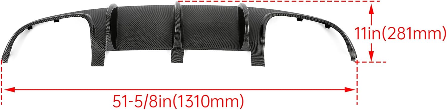 HECASA Difusor trasero compatible con Mercedes Benz W204 C180 C200 C250 C300 C350 Sport C63 AMG parachoques alerón protector de cenefa de plástico
