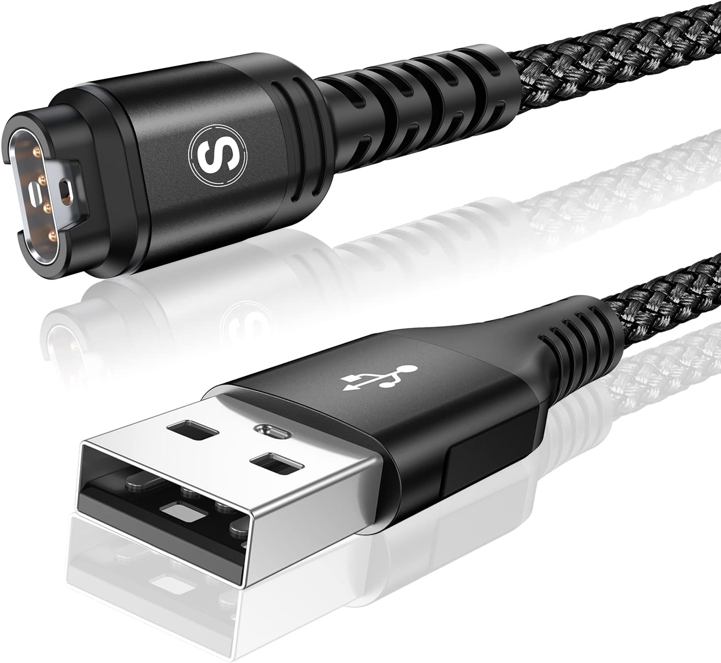 Cable de carga Garmin Watch de 4 pies compatible con Garmin Fenix 5 5S 5X 6 6S 6X Plus Pro 7 7S 7X, Forerunner 945 45 45S 245 Music, Approach S10
