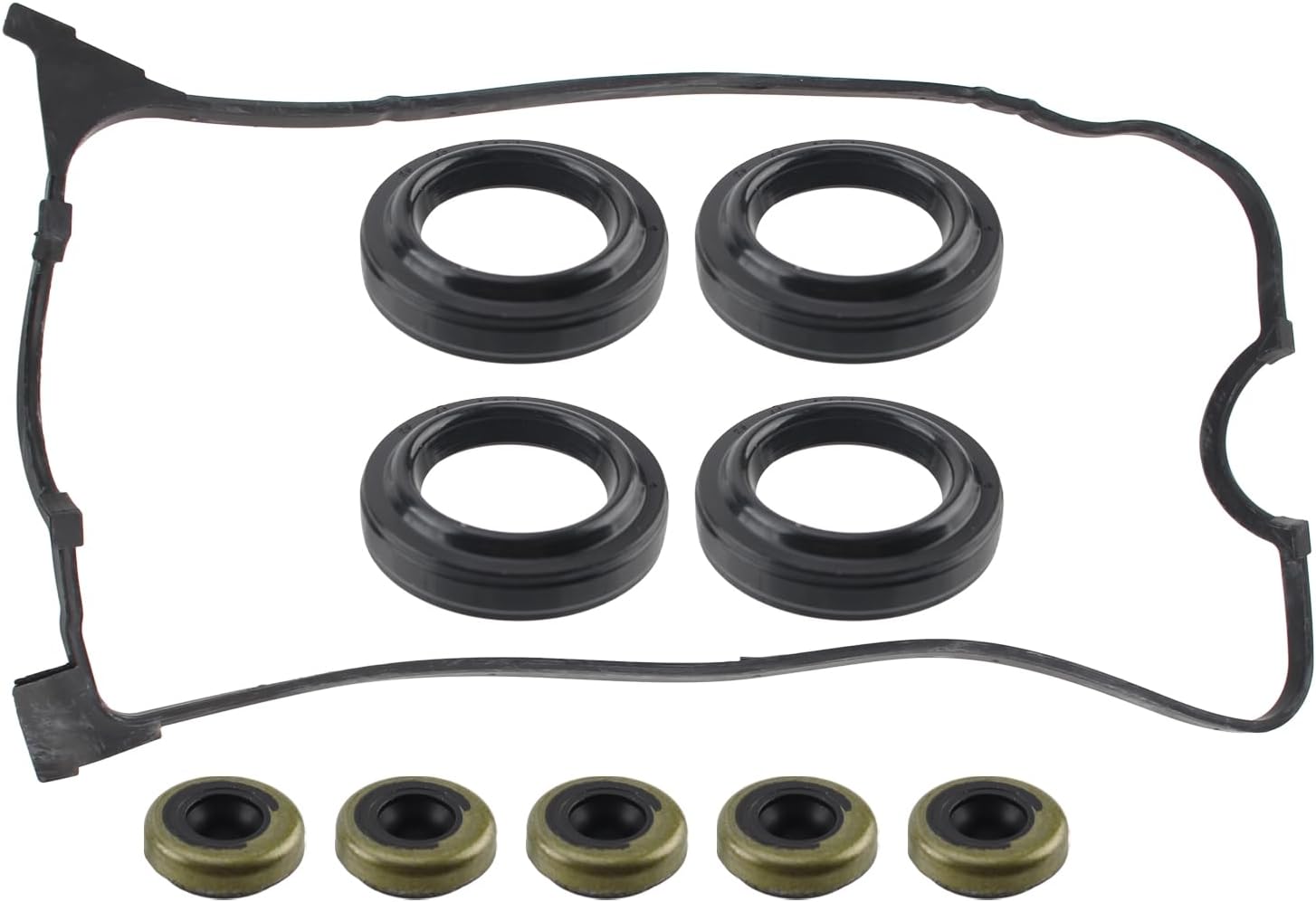 GoaMotors Juego de juntas de tapa de válvula para Honda Civic Coupe Sedan DX EX LX 1.6L SOHC L4 D16Y7, VS50499R, VS50500R