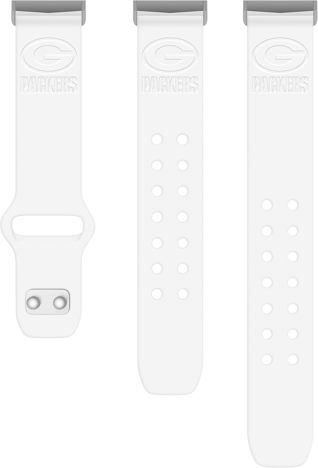 Game Time Green Bay Packers – Correa deportiva de silicona grabada compatible con Fitbit Versa 3 y Sense Green
