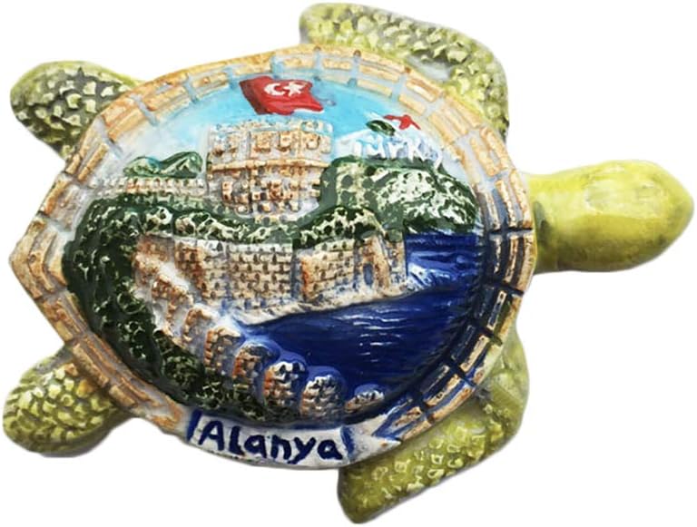 3D tortuga Alanya pavo refrigerador imán nevera recuerdos turísticos cerámica artesanía pegatinas magnéticas hogar cocina decoración viaje regalo
