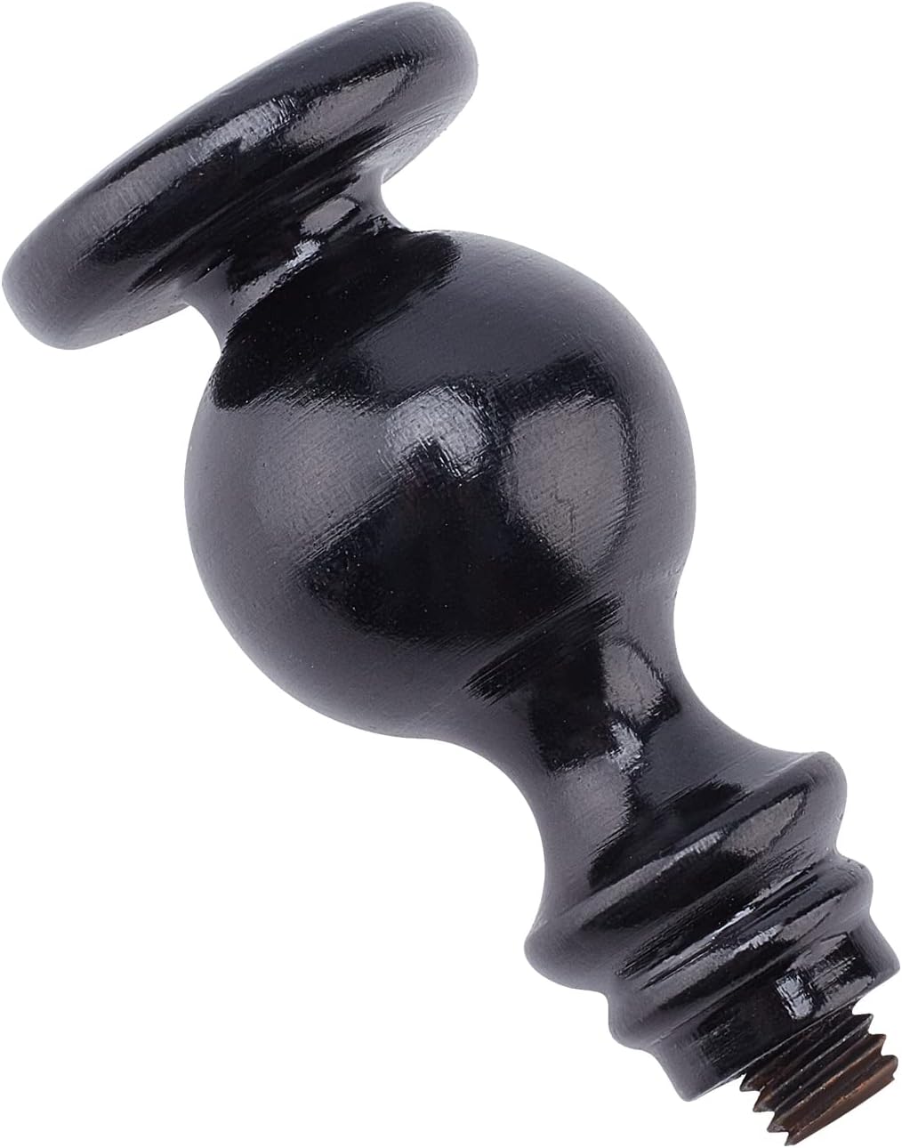 CRASPIRE Sello de cera mango de sello negro cabeza de rosca universal mango de madera para sello de cera reemplazo de cabeza 2.4 in de largo