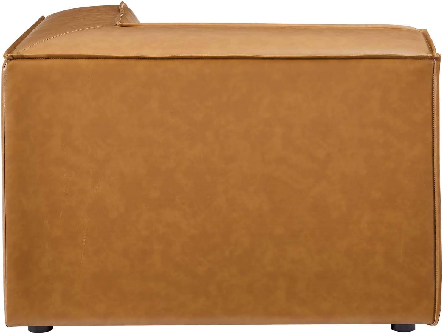 Modway Restore – Sofá modular de cuero vegano, 40.5 x 40.5 x 28, marrón