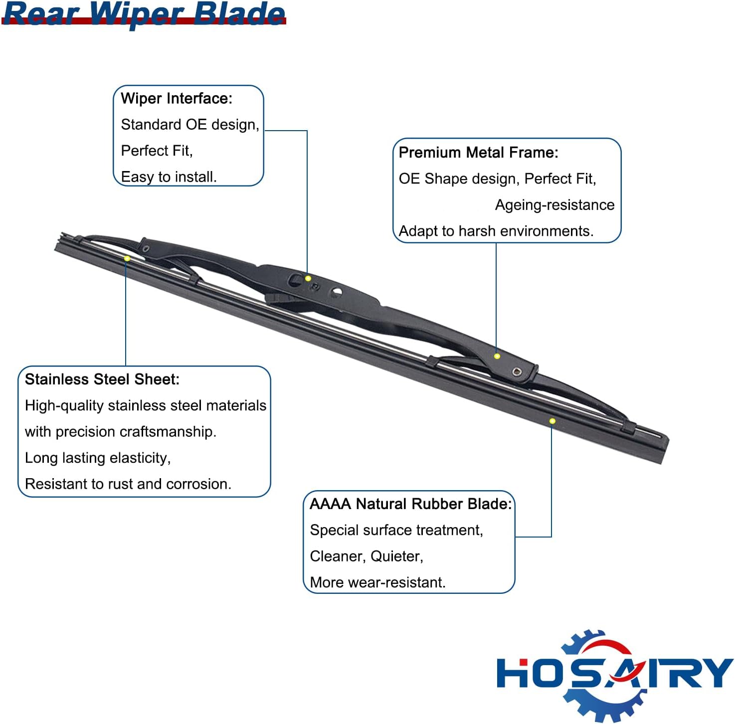 Juego de limpiaparabrisas trasero para Buick Envision 2016-2020, para GMC Terrain 2018-2020, para Chevy Blazer Bolt EV Equinox 2017-2020 Conjunto de