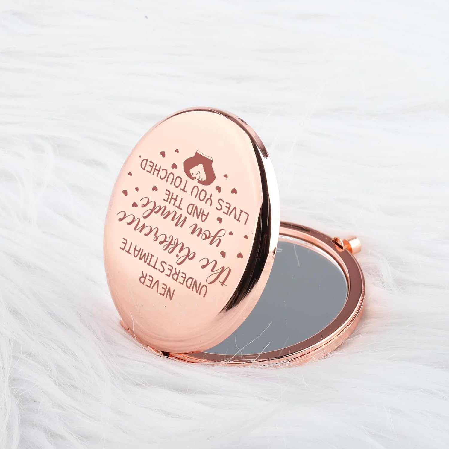 Regalos para matrona, espejo de maquillaje compacto para enfermera, para enfermera, nunca subestimes la diferencia que hiciste gracias regalo para
