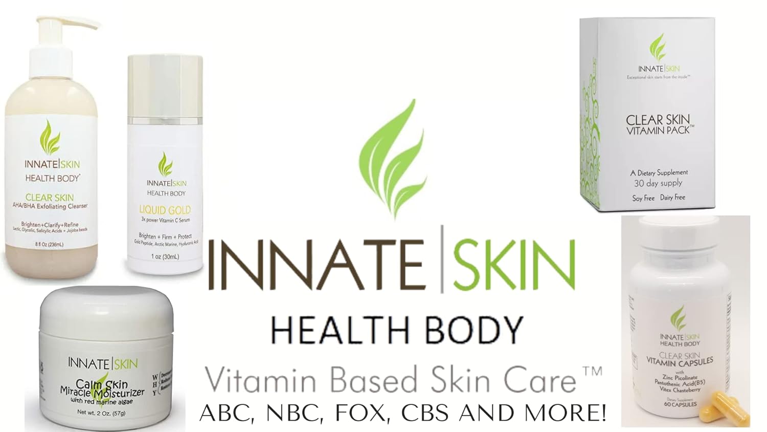 Crema hidratante Calm Skin Miracle con colágeno, ácido hialurónico y algas marinas de Innate Skin 2oz loción hidratante facial