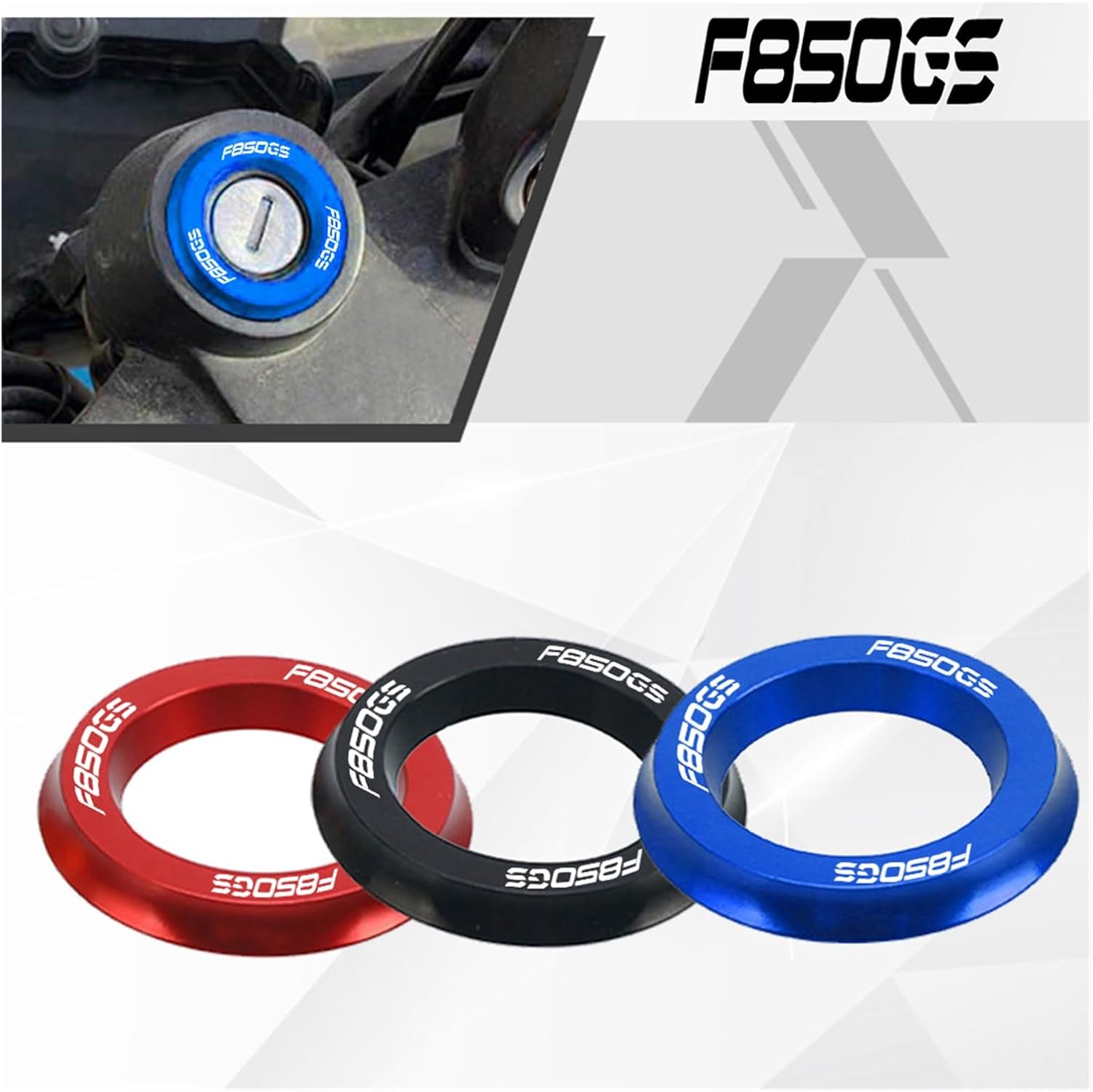Cubierta del interruptor de encendido de motocicleta, cubierta del acelerador, anillo de orificio para BMW F850GS F 850 GS Adventure 2017-2022
