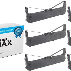 SuppliesMAX Repuesto compatible para Nukote BM317 cintas negras para impresora (6PK) Reemplazo a Panasonic KX-P180 KX-P181 SuppliesMAX Repuesto compatible para Nukote BM317 cintas negras para impresora (6PK) Reemplazo a Panasonic KX-P180 KX-P181