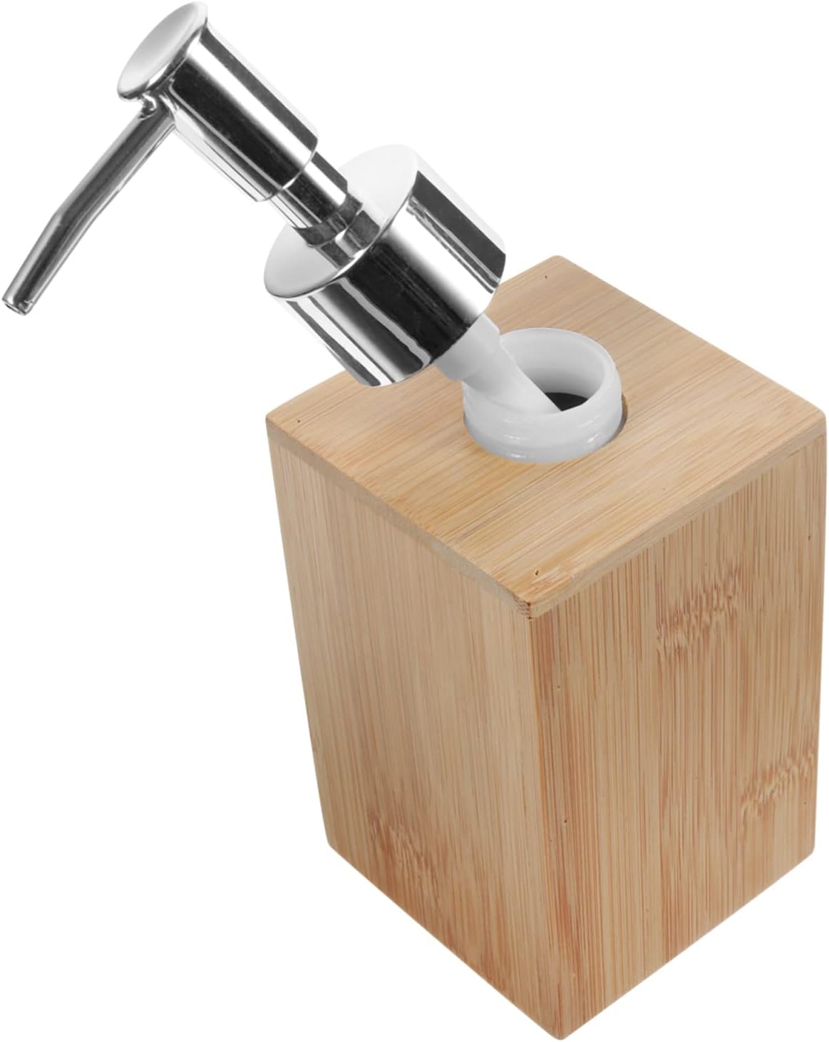 Zerodeko Dispensador de jabón de madera 2pcs Bomba de llenado de botellas de mano Fregadero de bambú Botellas de bomba de bambú