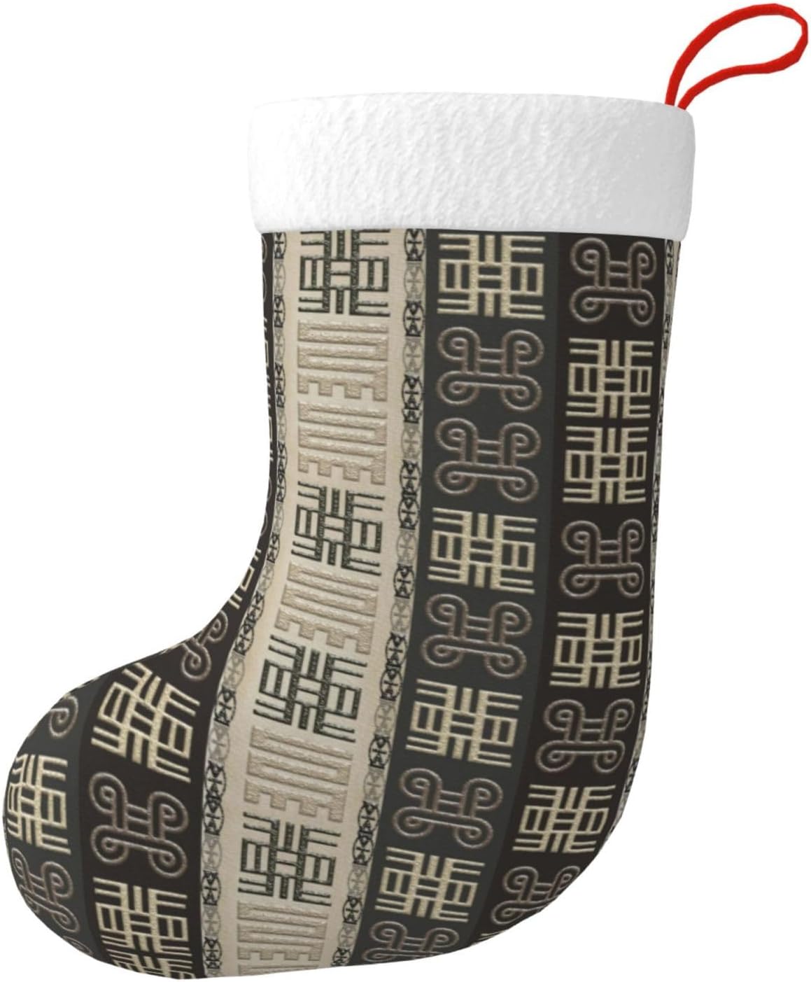 Calcetines de Navidad, patrón africano con símbolos Adinkra, medias de Navidad grandes, medias colgantes de Navidad para chimenea, medias para
