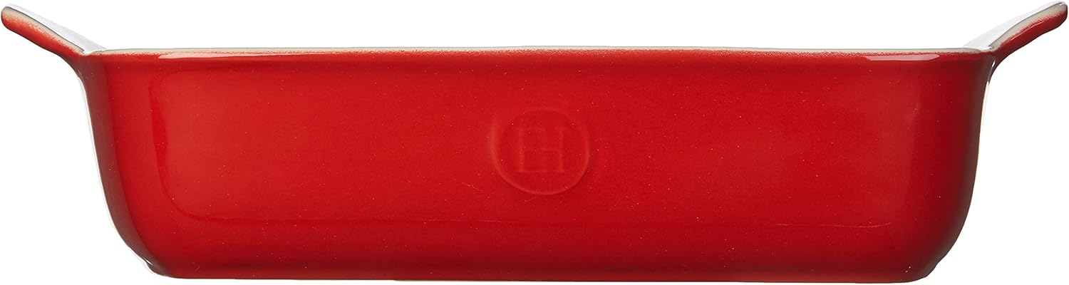 Emile Henry Modern Classics – Panadero rectangular pequeño de 11 x 10, 11 x 8 pulgadas, rojo rojo