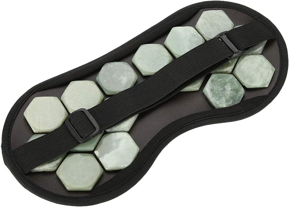Máscara de ojos de piedra de jade, máscara magnética de germanio de piedra de jade, sombra de ojos para dormir, cuidado de la salud, máscara de ojos