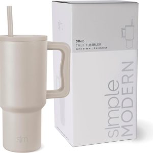 Simple Modern Vaso de 30 onzas con asa y tapa con popote, botella de agua reutilizable de acero inoxidable, taza aislada de viaje, apta para tazas, Simple Modern Vaso de 30 onzas con asa y tapa con popote, botella de agua reutilizable de acero inoxidable, taza aislada de viaje, apta para tazas,