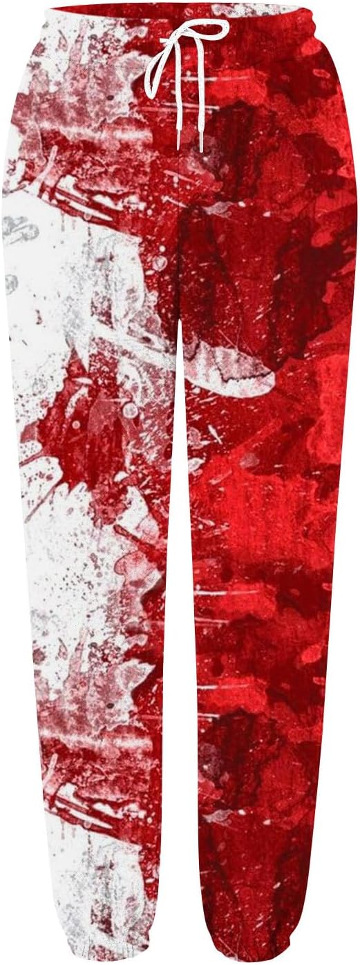 HADST Pantalones deportivos de cintura alta para mujer, de algodón, con bolsillos, patrón de Halloween, Ofertas de C-wine
