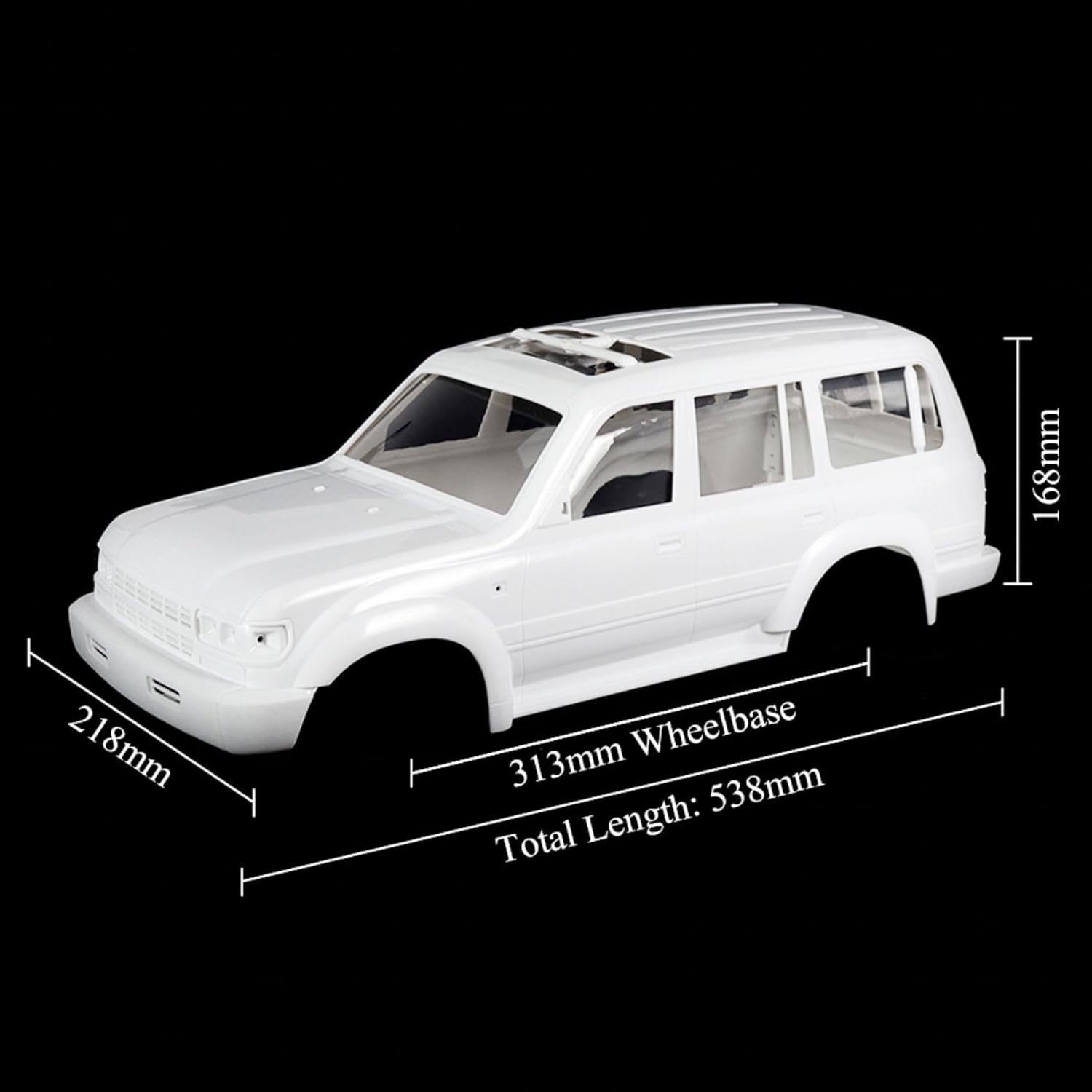 RXZIXYL Classic Land Cruiser LC80 Carrocería de 12.323 in 12.3 pulgadas distancia entre ejes para 110 RC Car TRX4 SCX10 accesorios de actualización