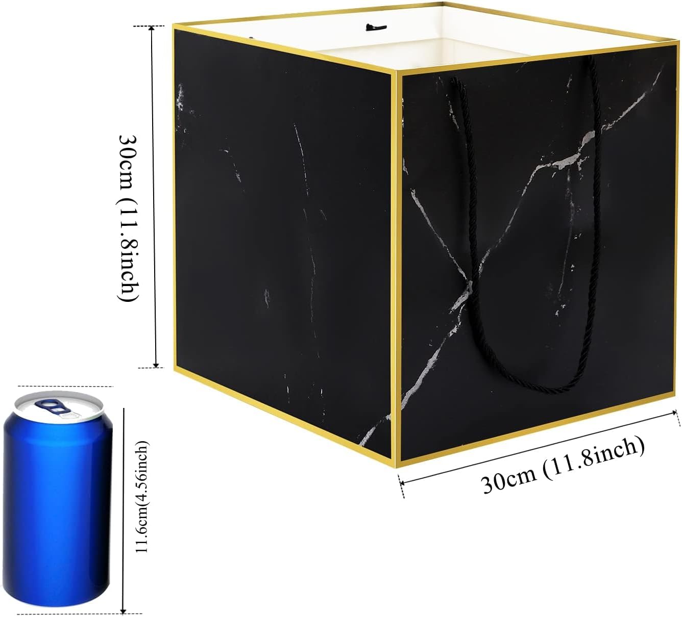 Bolsa de regalo extragrande de mármol superior, bolsa de regalo gigante cuadrada de 11.8 pulgadas, bolsa de regalo grande XL, bolsas de regalo extra
