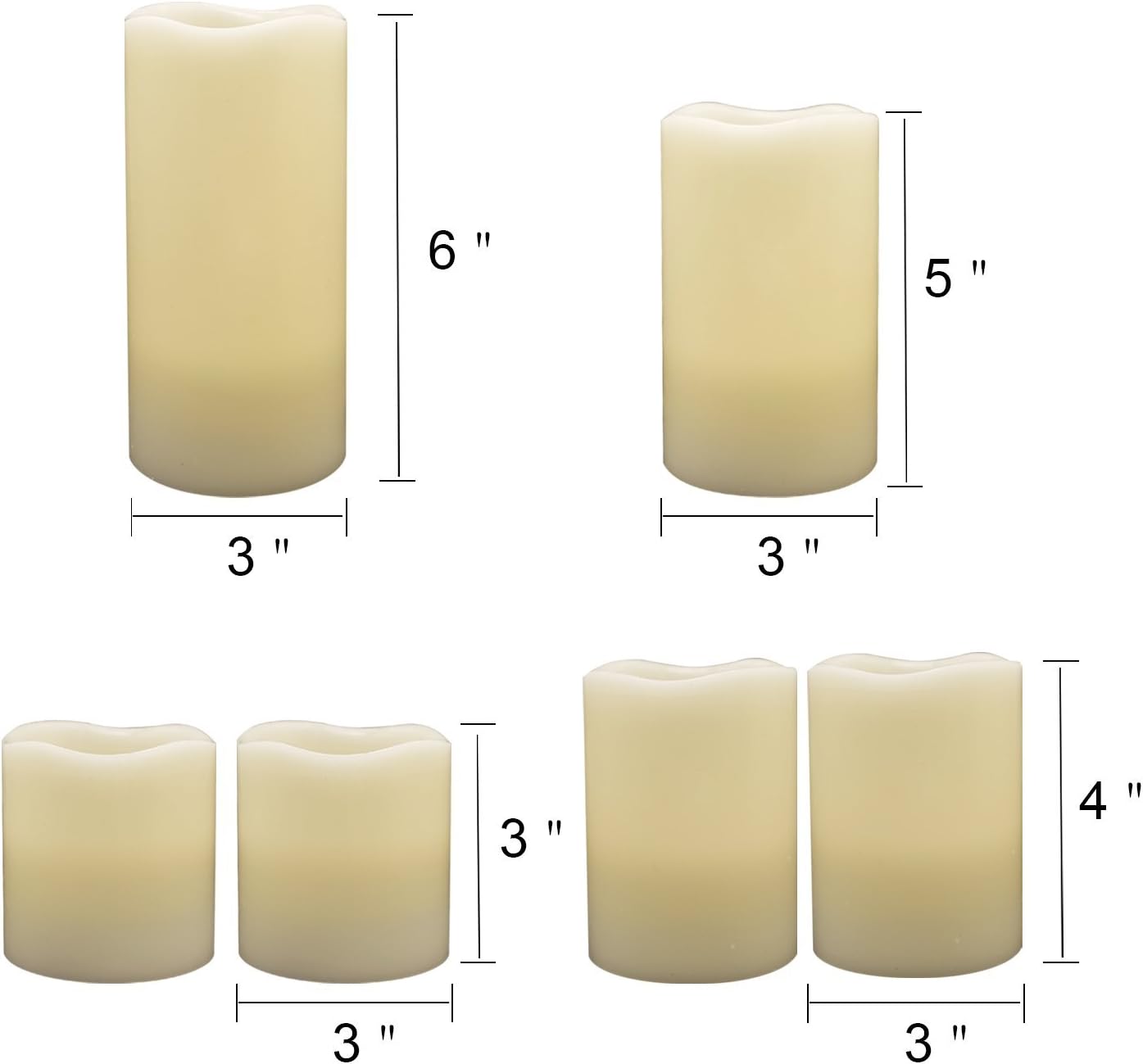 DRomance Velas parpadeantes sin llama que cambian de color con temporizador remoto de 18 teclas, juego de 6 velas LED de cera real que funcionan con