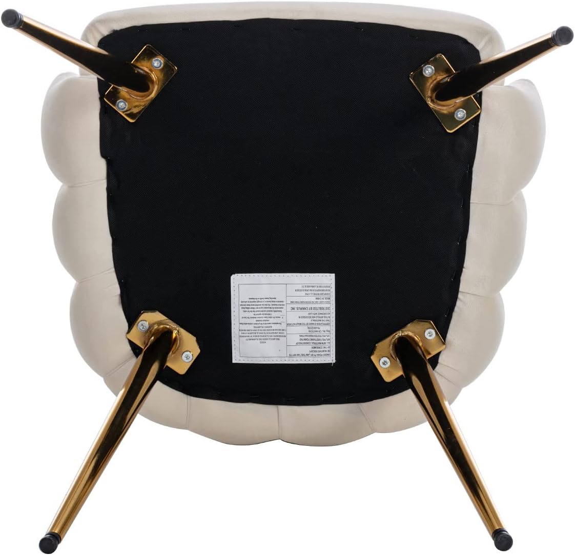 Lei Yu Shunzhi – Juego de 2 sillas de comedor modernas de terciopelo, sillas tapizadas con patas doradas, sillas de invitados, sillas auxiliares