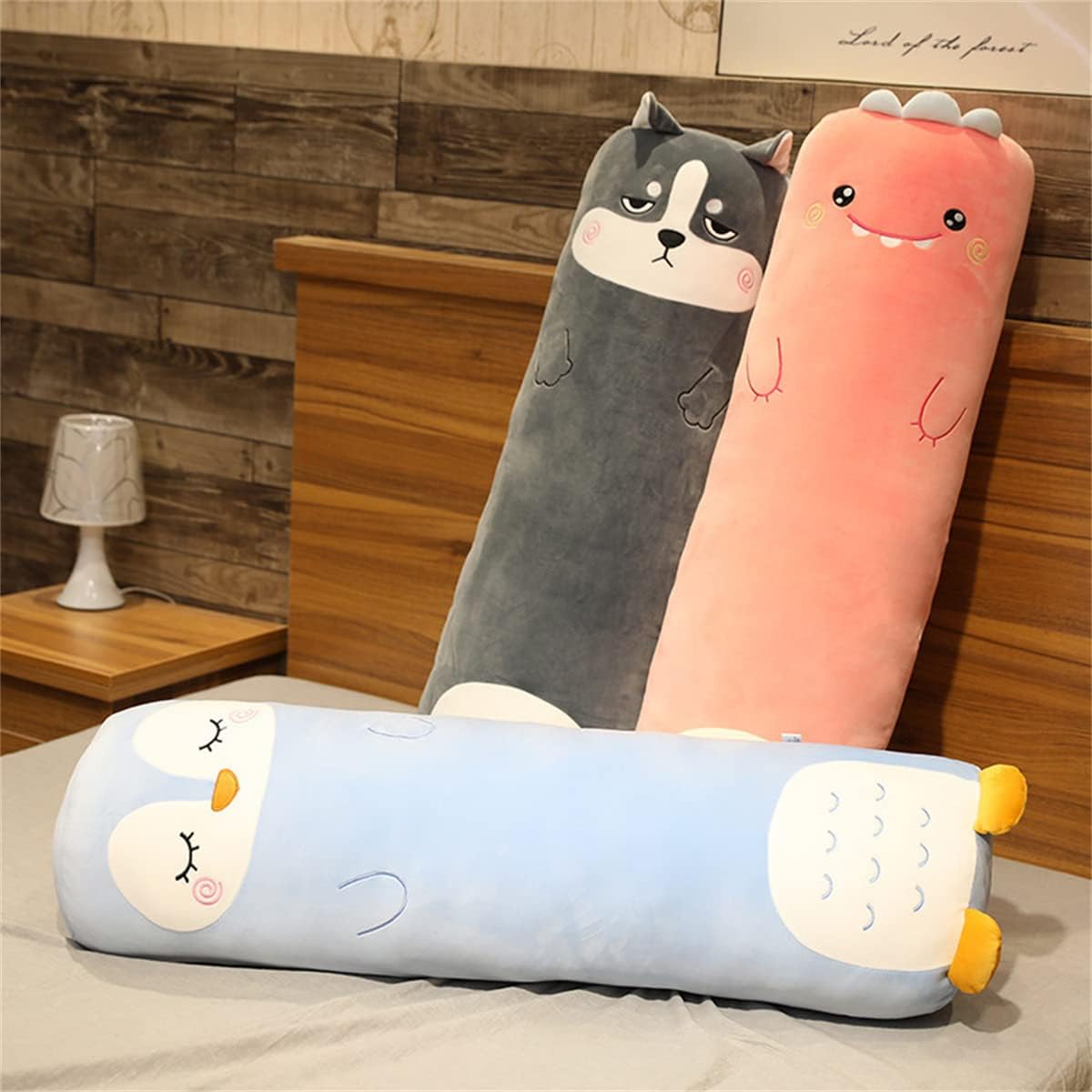 Almohada de cuerpo largo Kawaii Bear  Animal de peluche de 39.3 pulgadas  Suave, comodidad abrazable para adultos y niños para cumpleaños, San