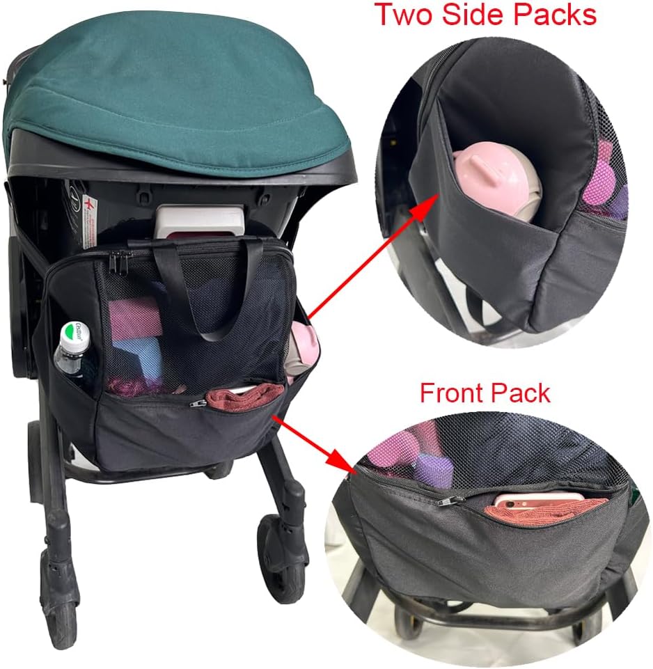 Bolsa de almacenamiento de accesorios para cochecito de bebé, bolsa de compras, bolsa de viaje, bolsa de botella compatible con el cochecito de