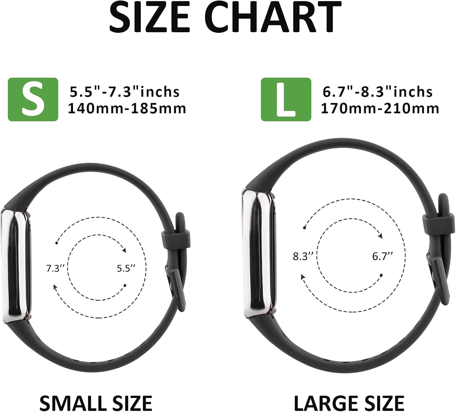 AK Correa deportiva compatible con bandas Fitbit Luxe para mujeres y hombres, correas deportivas de repuesto de silicona suave para Fitbit Luxe