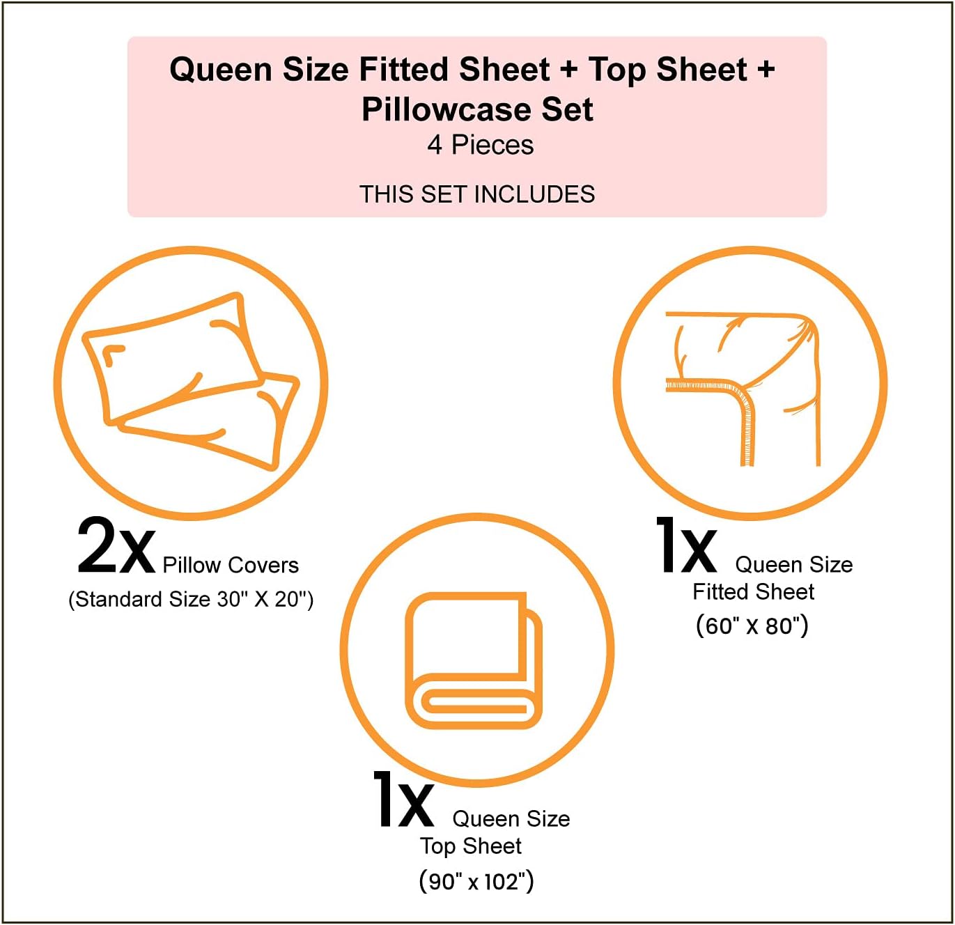 Ambesonne Contemporary Sheet Set, Lace Like Aged Motif Geometric Shapes Abstract Style of Illustration, Fitted and Flat Sheet with Pillowcases