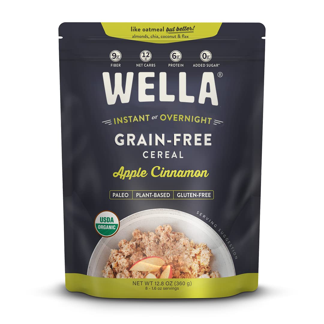Wella Alternativa a avena de cereales, cereales calientes sin gluten, sin granos, paleo orgánico, vegano, alto en proteínas, a base de plantas, sin