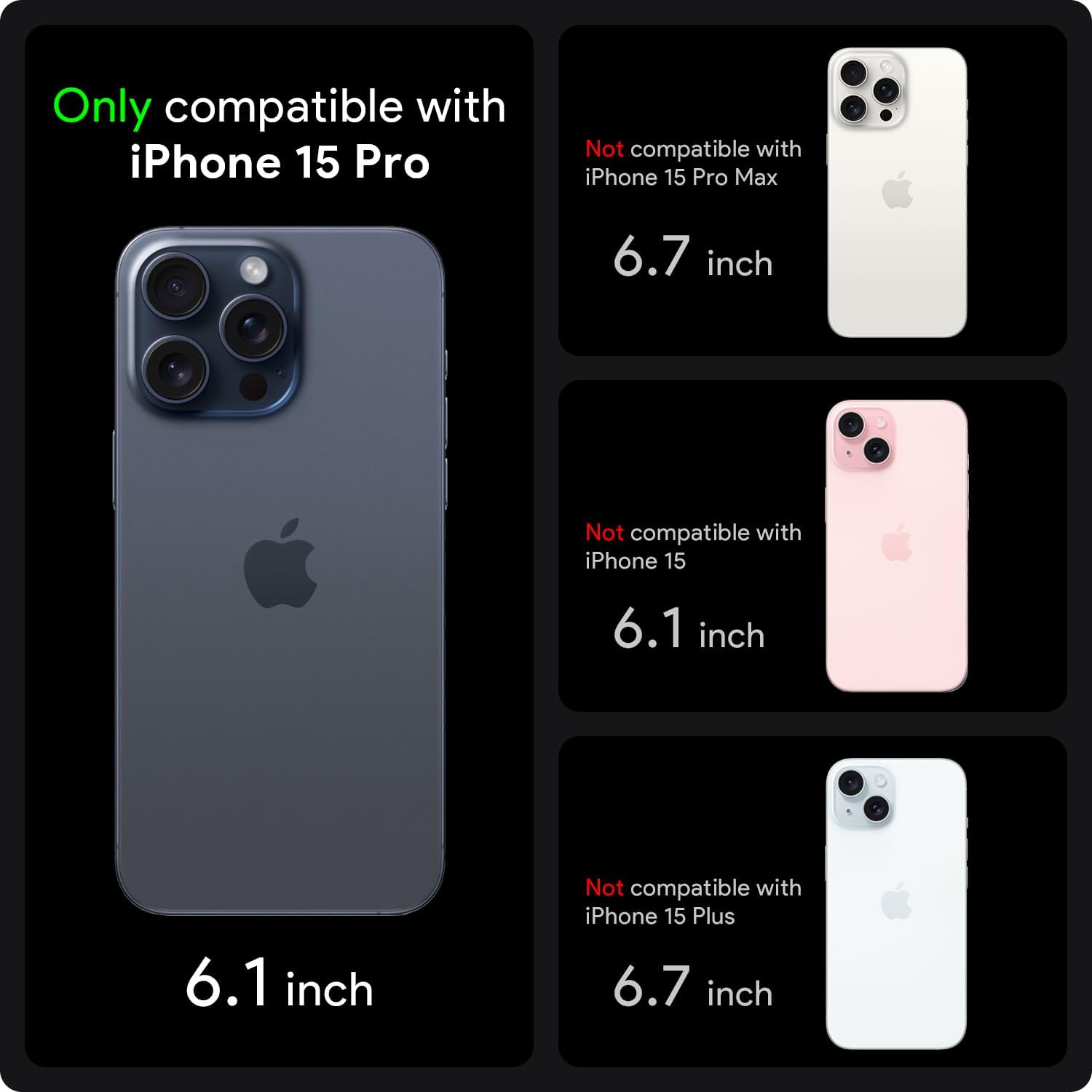 Raysmark Funda para iPhone 15 Pro, ultra delgada y delgada, resistente a los arañazos, de goma de poliuretano termoplástico, silicona suave,