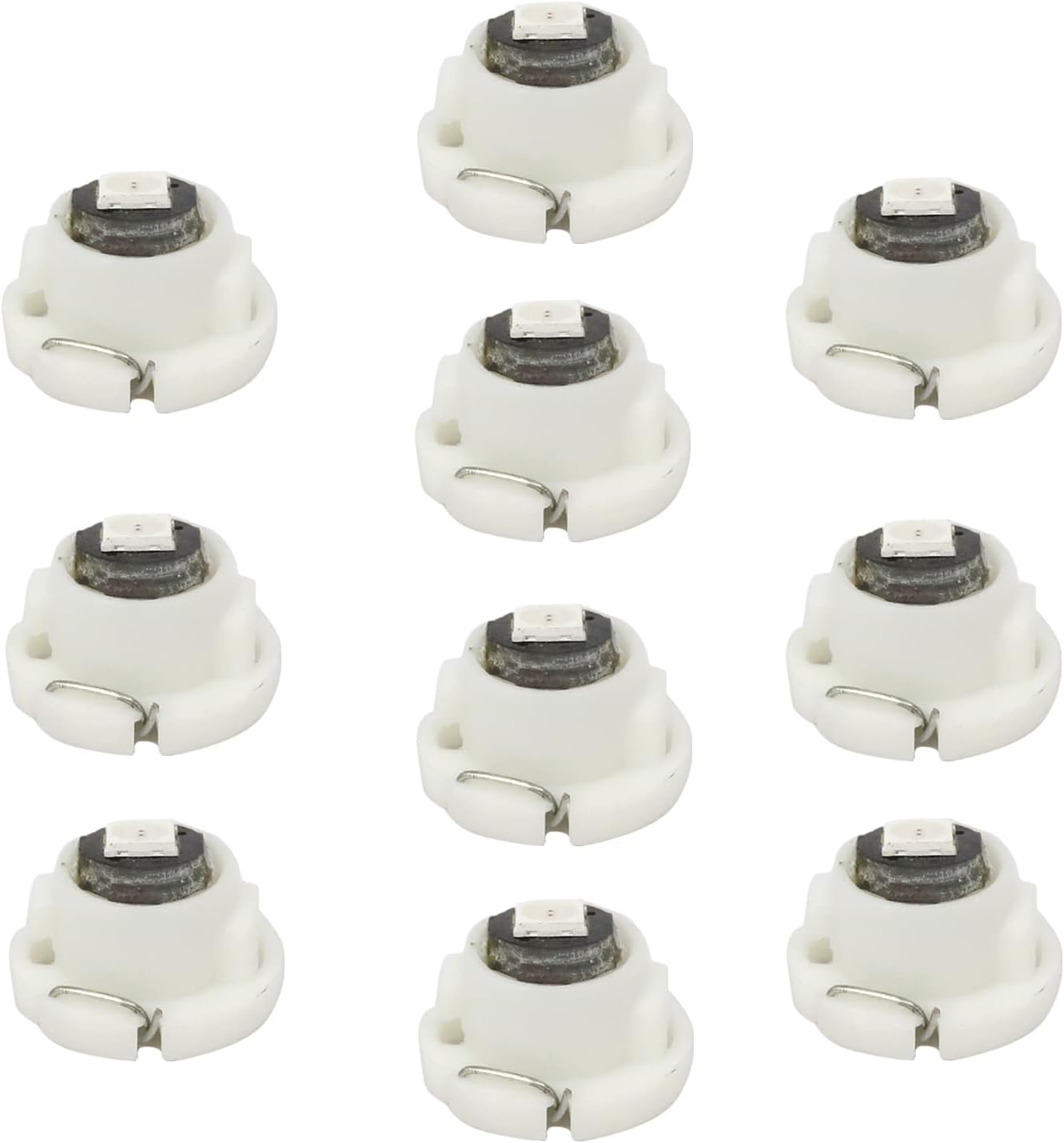 WLJH 10 bombillas LED verde T4.2 Neo Wedge 3030 Chipest 0.394 in Base de instrumento de coche Cluster Dashboard Gauge Bulb HVAC AC Heater Climate