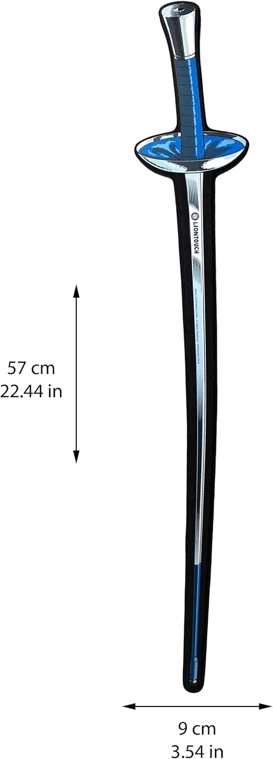 Liontouch Esgrima deportiva de aluminio, azul  Juguete de espuma para niños en diseño realista  Arma de introducción segura y divertida para