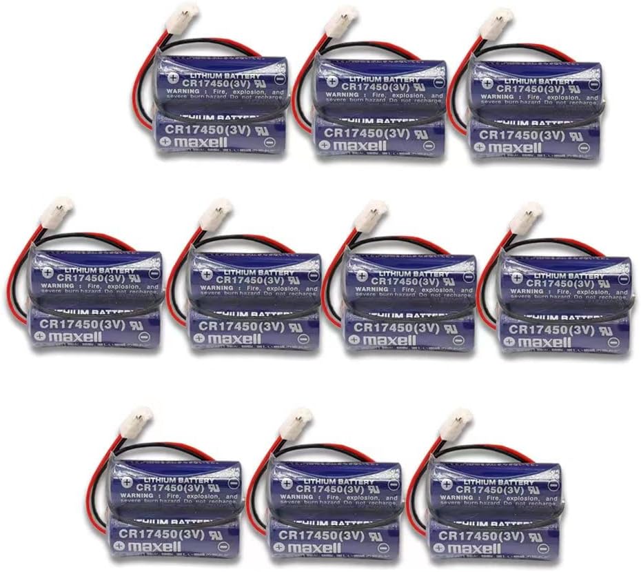 (10 Count) 2CR17450-2WK27  D80UB016170 3V 2600mAh Battery Pack for Mazak 2CR17450 3V Battery