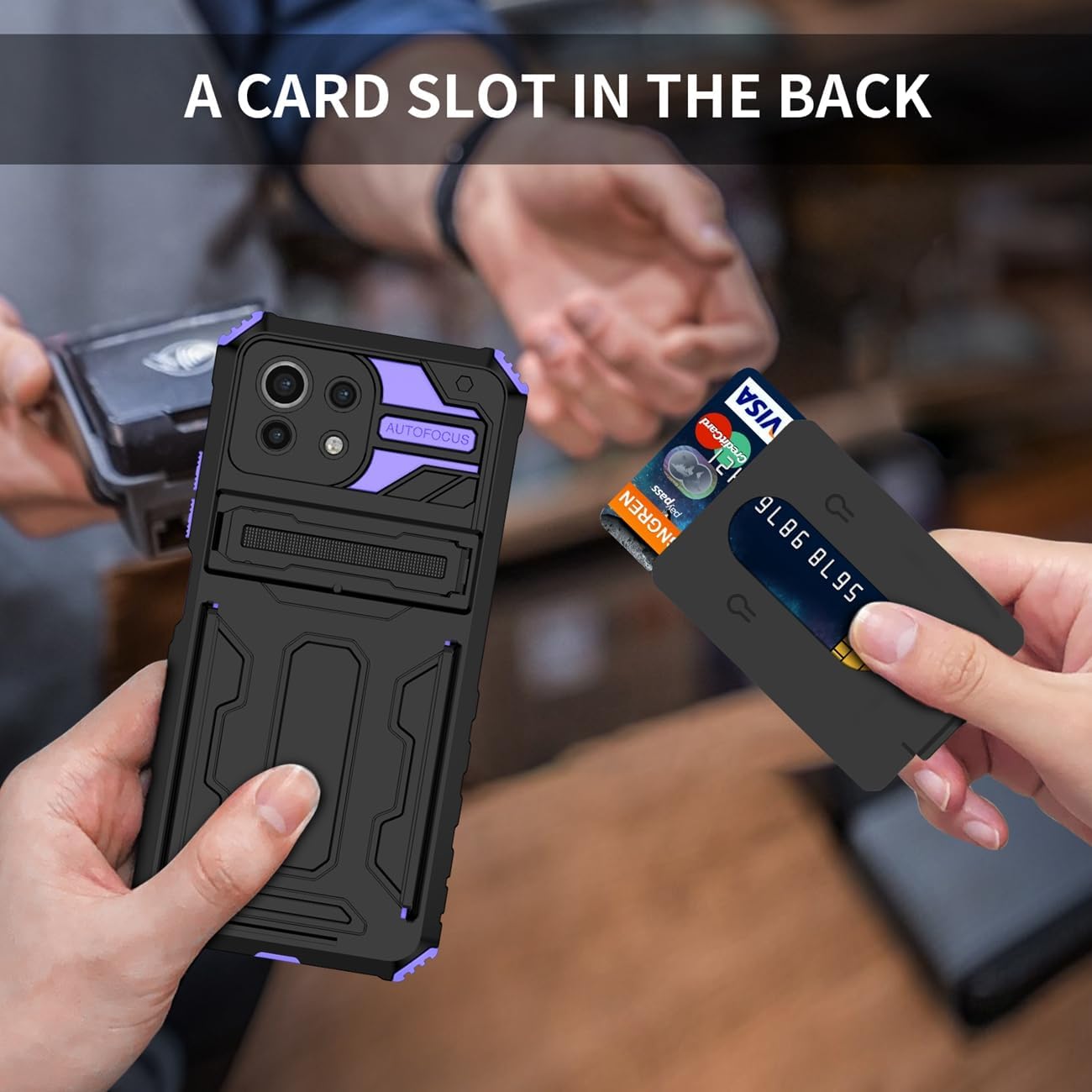 GTBDEKI Funda de teléfono para Xiaomi 11 Lite 5G11 Lite 5G NEMi 11 Youth M2101K9AG Funda con protector de pantalla, billetera desmontable titular de