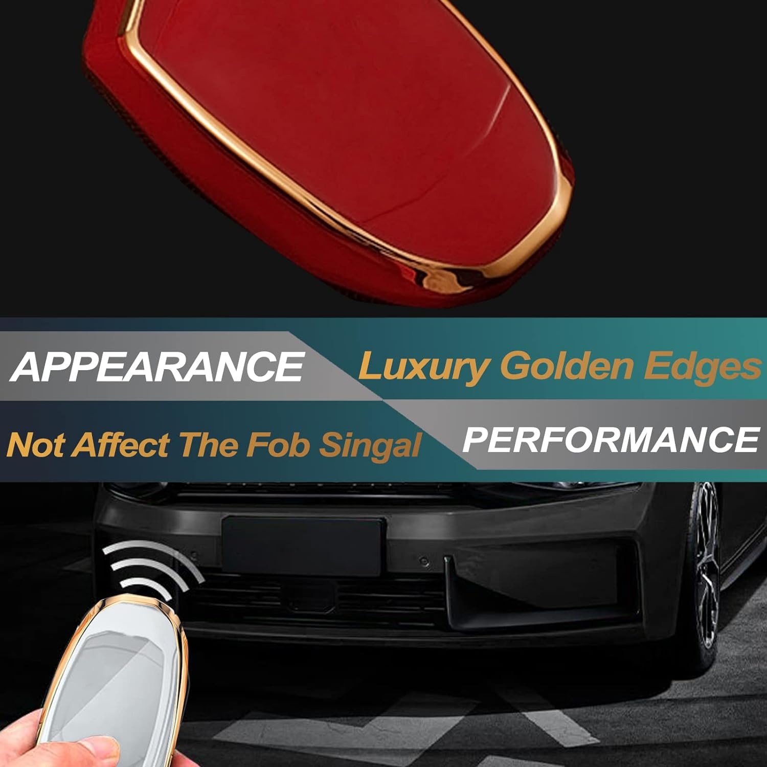FEYOUN Funda para llavero compatible con Chevy Chevrolet Suburban Tahoe GMC Terrain Yukon Yukon XL Smart 6 botones TPU remoto sin llave, accesorios