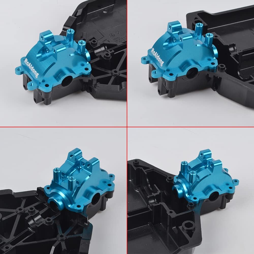 RcAidong Aluminio delantero trasero diferencial caja caja de cambios cubierta superior para Tamiya TT-02 TT-02D TT-02B TT-02FT actualización piezas