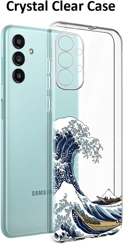 Unov Funda compatible con Samsung Galaxy A13 transparente con diseño de TPU suave, absorción de golpes, diseño delgado en relieve, cubierta trasera