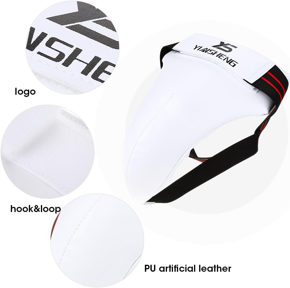 Vbestlife Protectores de ingle de Taekwondo, protección pélvica para hombre, protección pélvica para cintura de ingle, protector abdominal de