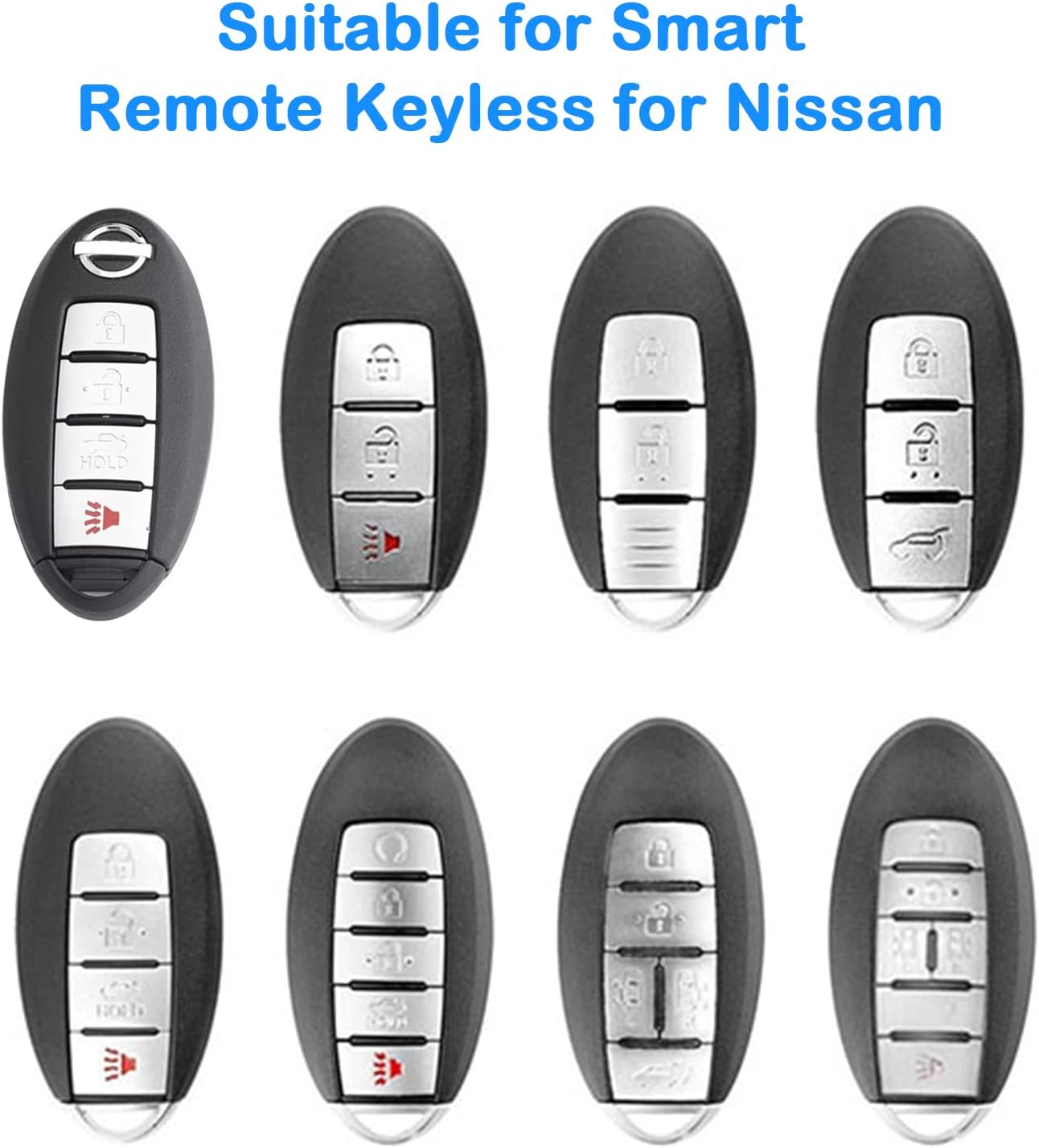 Funda para llavero Nissan con llavero, carcasa de TPU suave protección completa para Altima Rogue, Maxima, Sentra, Infiniti, Armada, Sedán, Murano,