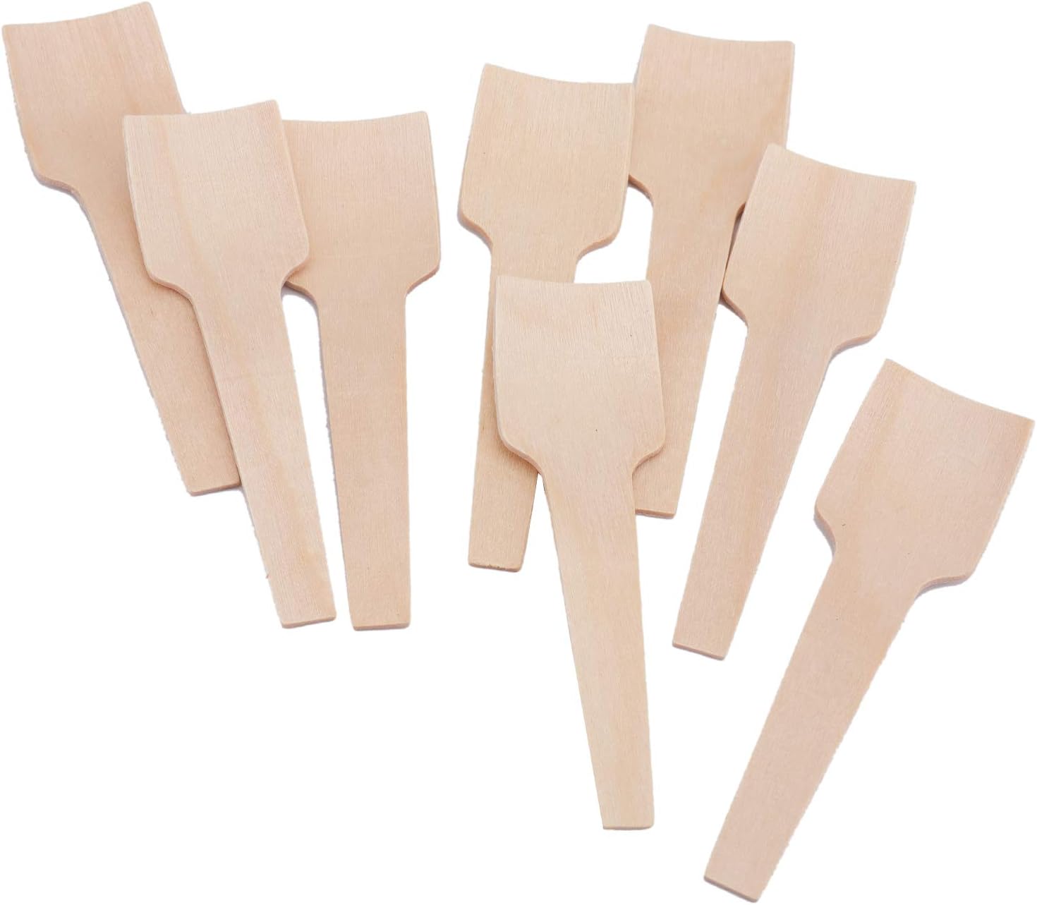 Bekith Paquete de 400 mini cucharas de madera, cuchara desechable de 2-34 pulgadas para manualidades, exfoliantes de azúcar orgánico, degustación y