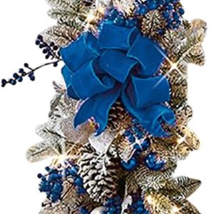 Guirnalda de lágrima artificial de Navidad, luces LED, adornos preiluminados, decoración de corona de escalera, decoración colgante para pared, Guirnalda de lágrima artificial de Navidad, luces LED, adornos preiluminados, decoración de corona de escalera, decoración colgante para pared,