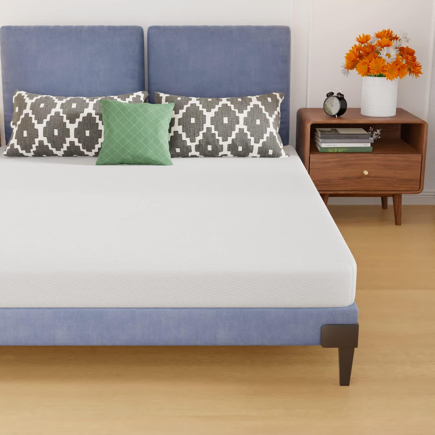 Colchón de espuma viscoelástica de 5 pulgadas, colchón de firmeza media, certificado CertiPUR-US, cama en una caja, alivio de presión, tamaño Queen,
