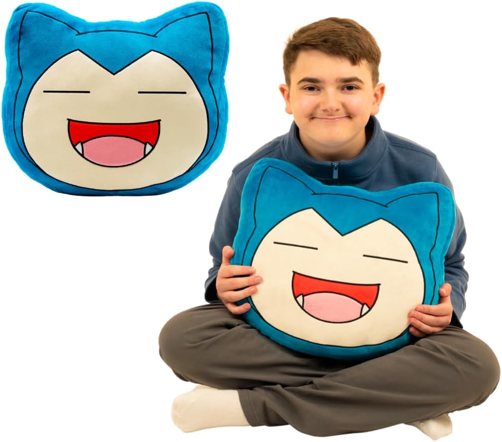 Franco Anime Gaming Bedding – Almohada decorativa de felpa súper suave y acogedora, talla única, Snorlax