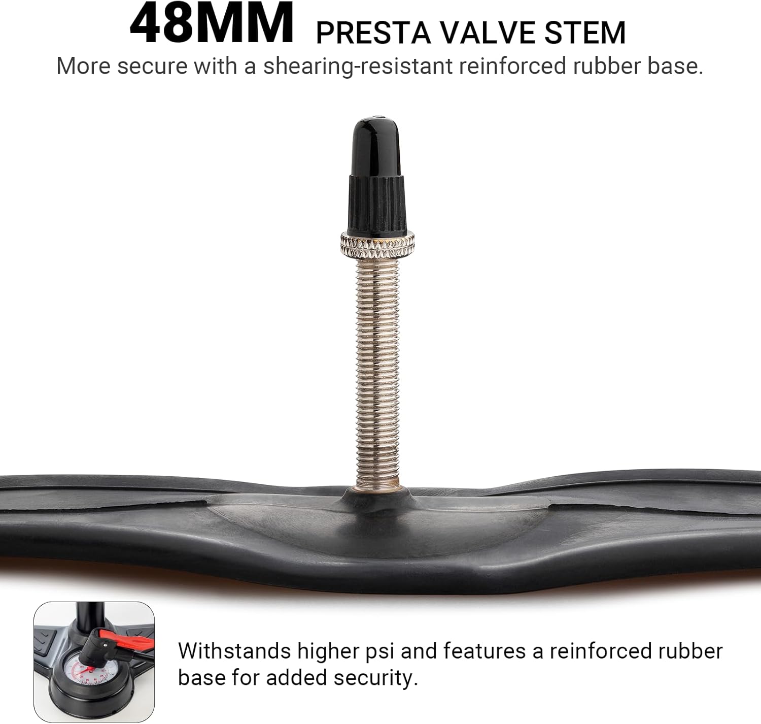 CALPALMY Paquete de 2 tubos de bicicleta 700c, 700 x 3543c, válvula Schrader y válvula Prseta, compatible con 700x35C 700x36C 700x37C 700x38C