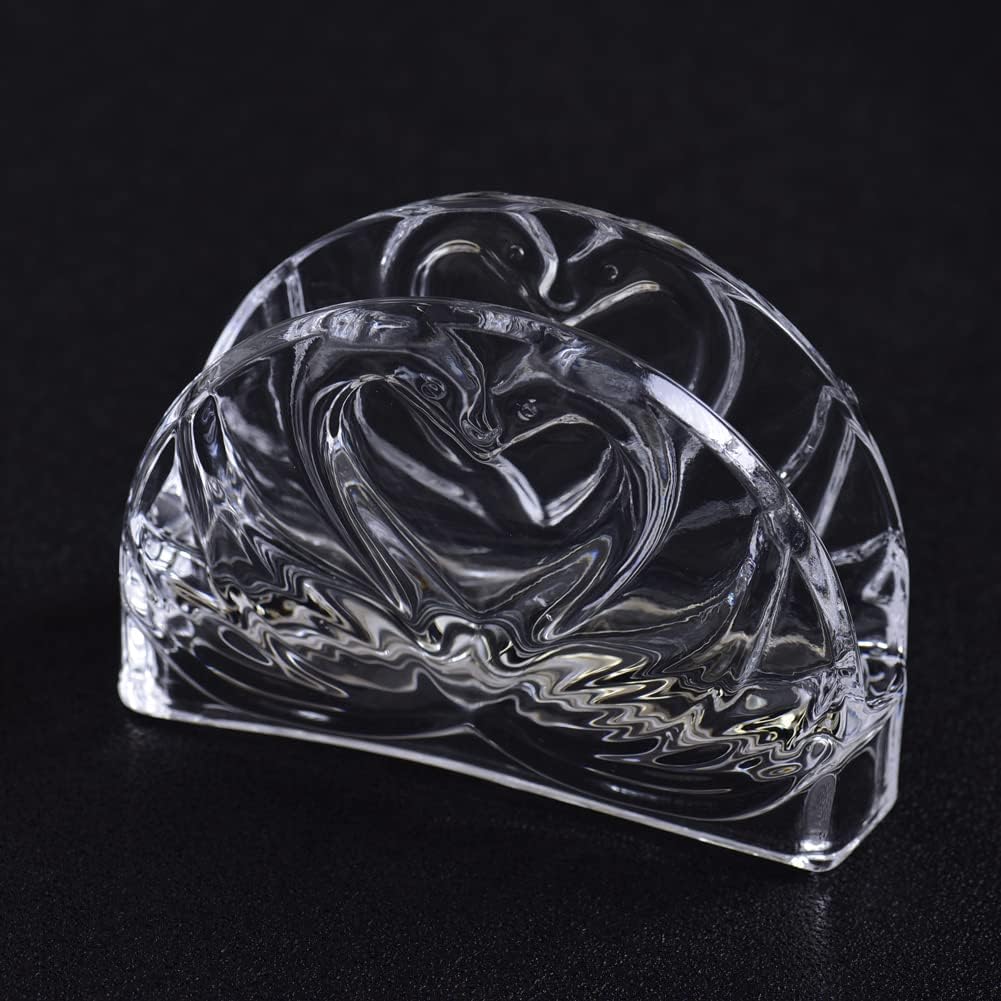 Servilleta de cristal transparente para servilletas, decoración de vajilla para cafetería, restaurante, bar, sala de estar, cocina (cisne)