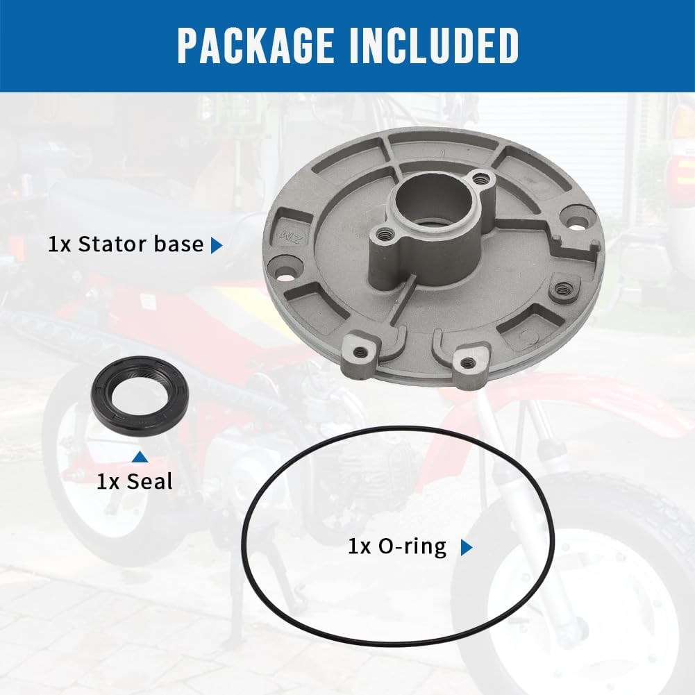 Motoparty Repuesto para número OEM 31131-GS9-020 y 91301-035-003 y 91202-GK4-722 Placa base de estator de encendido para Honda CRF50 CRF70 Z50R XR50