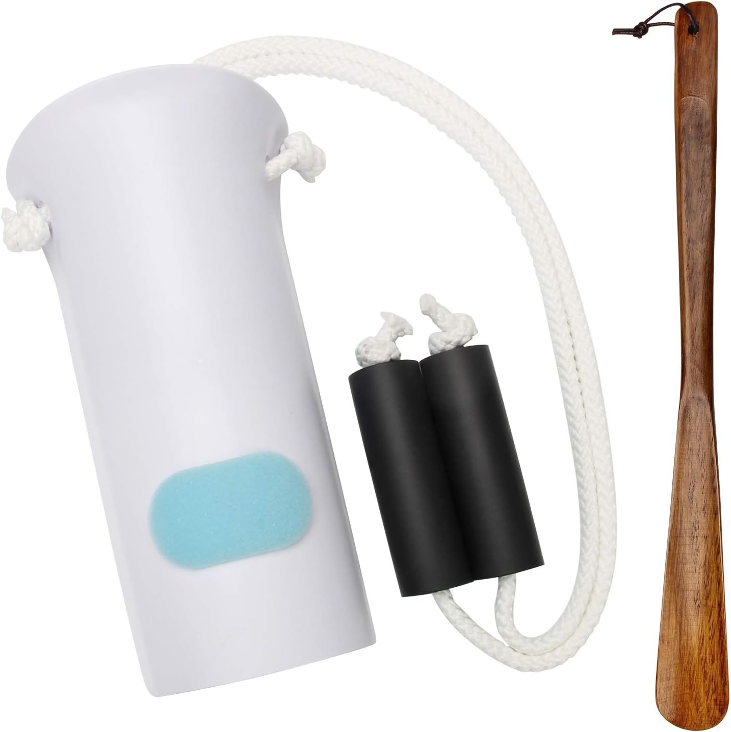 AHIER Kit de ayuda flexible para calcetines con cuerno de zapatos, ayuda para tirar de calcetines fácil de poner y quitar, ayuda para calcetines con