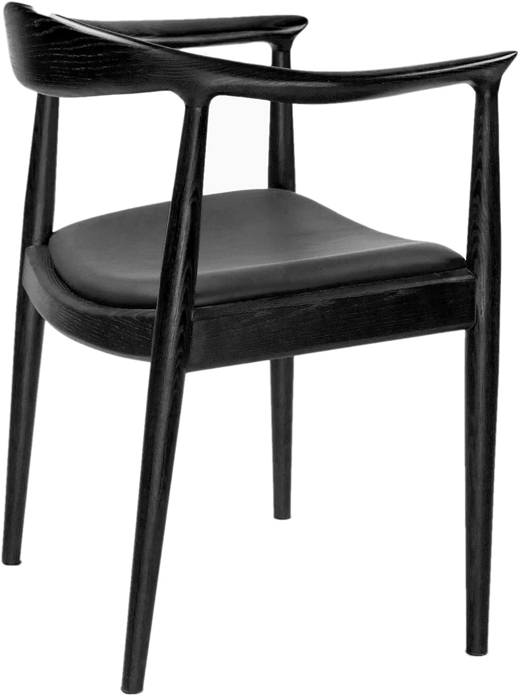 Tomile Silla de comedor tapizada Kennedy, sillas de cocina y comedor modernas de mediados de siglo con asiento acolchado de piel sintética, codo