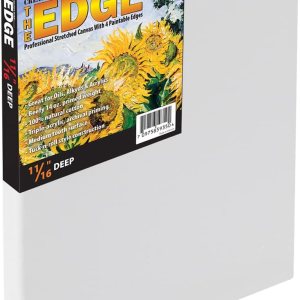 The Edge All Media Cotton – Lienzo estirado de lujo, lienzo de 1116 pulgadas de profundidad para acrílicos, óleos, acuarelas, pasteles, carbón y The Edge All Media Cotton – Lienzo estirado de lujo, lienzo de 1116 pulgadas de profundidad para acrílicos, óleos, acuarelas, pasteles, carbón y
