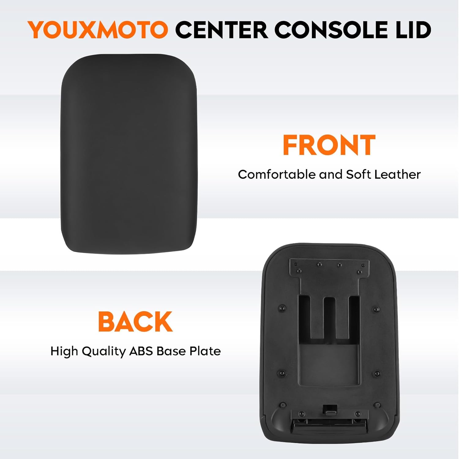 Youxmoto Tapa de consola central para Ford Mustang 2005 2006 2007 2008 2009, kit de reparación de cubierta de reposabrazos, color negro se adapta a