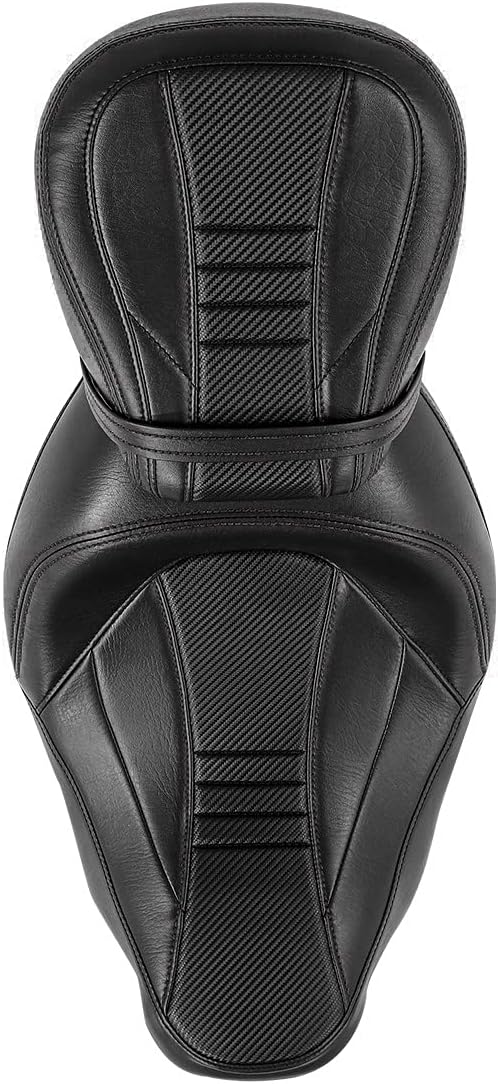 TCT-MT Asiento de cuero de conductor y pasajero para Harley Street Glide Road King 2009-2019 Road Glide CVO Street Glide 2015-2019Street Glide
