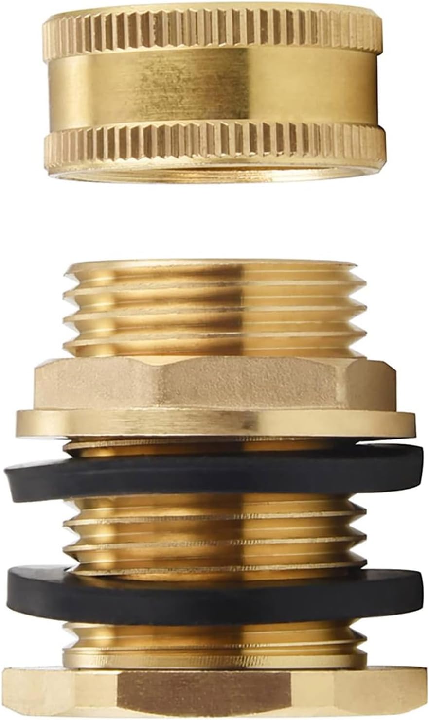 Pack of 3 Brass Bulkhead Fitting for Water Tanks and More Leak proof 12″ Female to 34″ GHT Male Connector